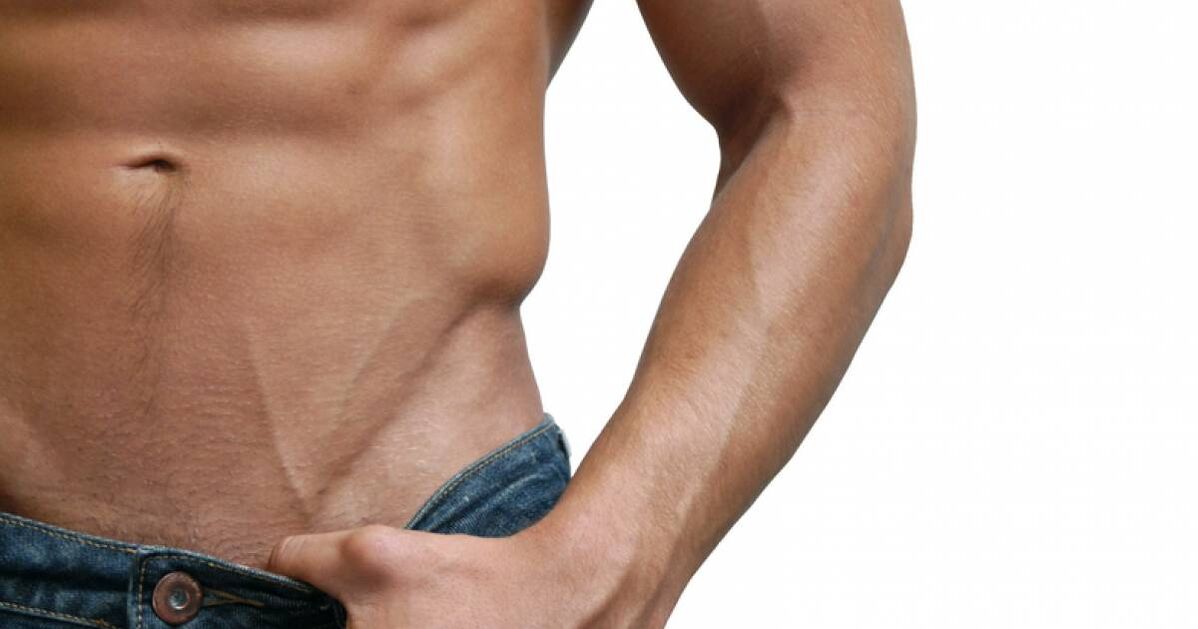 sexy man with surgically enlarged penis