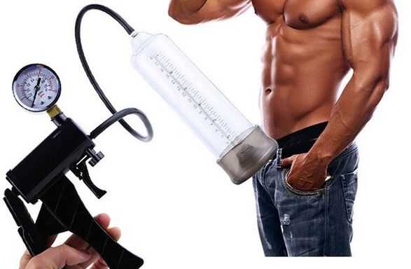 The vacuum pump will help to temporarily increase the size of the penis